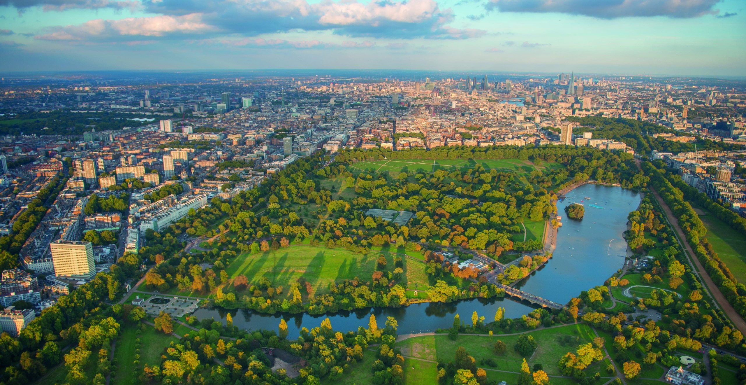 Hyde Park, looking east towards Mayfair